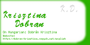 krisztina dobran business card